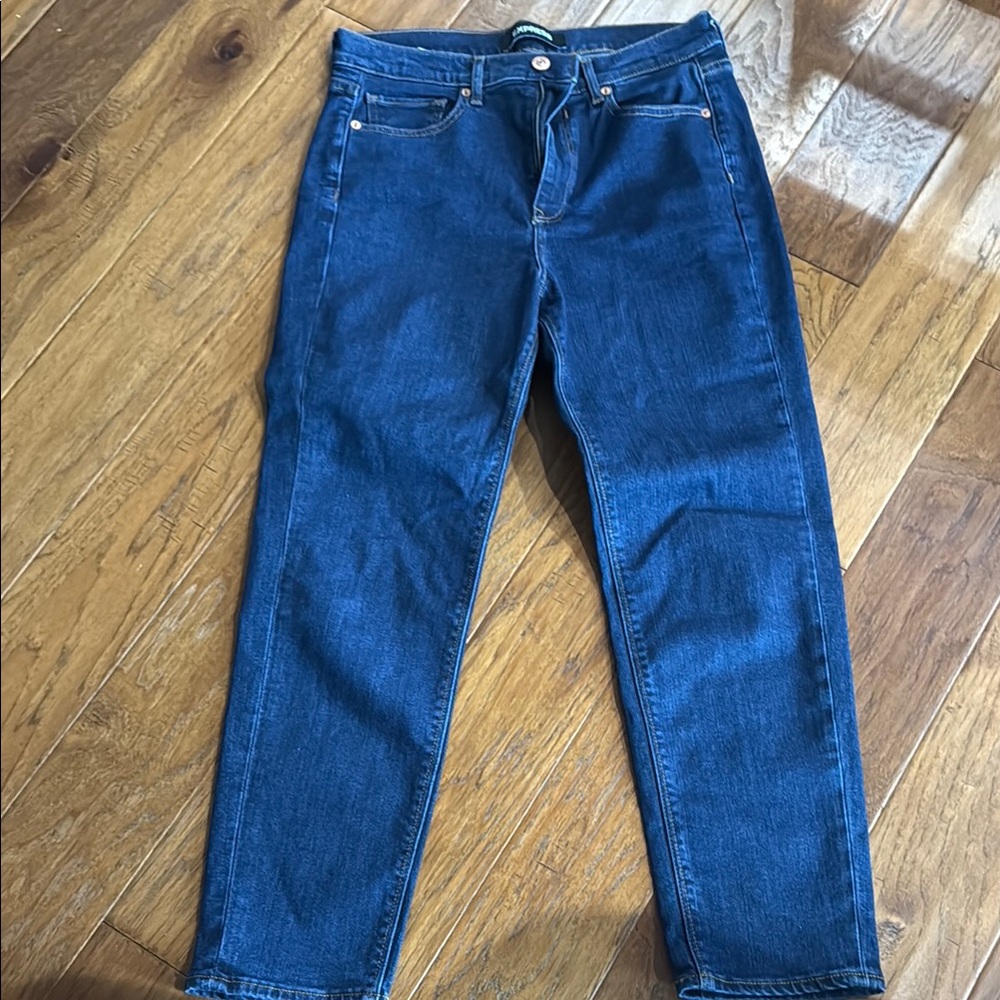 Express Blue Ankle Cropped Jeans